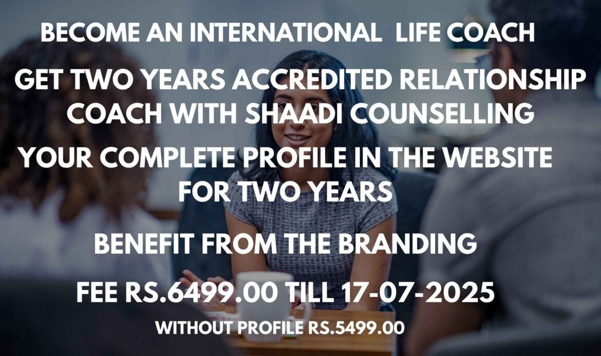 CERTIFIED LIFE COACH & COUNSELLOR