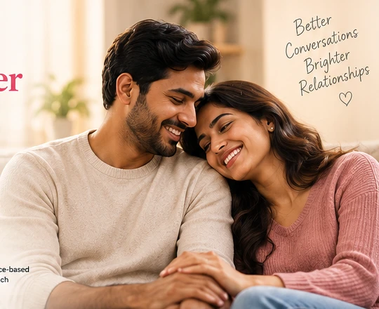 AI-created illustration of a happy couple enjoying a quiet moment together