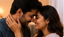 AI-created tender portrait of an adult couple sharing a close affectionate moment